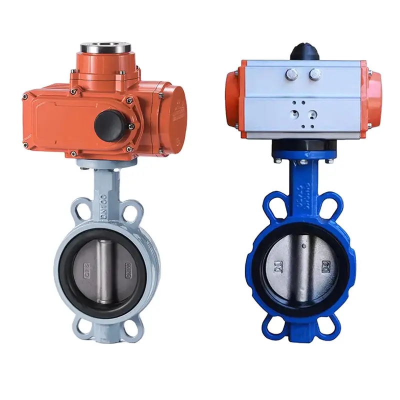 Cast Iron Wafer Electric Actuated Butterfly Valve With Actuator Flange Pneumatic Low Price China Valve Butterfly Manufacturer