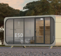 Casa Portatile a Forma di Farfalla da 20-40 Piedi con Bagno, Parete in Vetro e Design per Tutte le Stagioni, Ideale per Granny Flat e Tiny House
