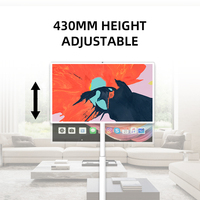 TV Pintar Portabel VETO 32 Inci Android Google Play 4K UHD Nirkabel Dapat Dipindahkan dengan Roda Baterai 7 Jam Kamera 8MP Terintegrasi Mikrofon Rumah