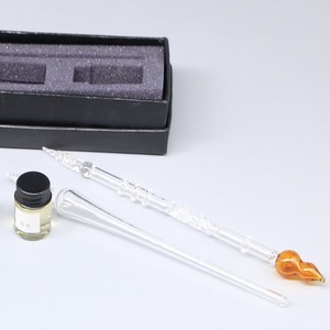 Bolígrafo de tinta de vidrio vacío DIY, bolígrafos de caligrafía <span class=keywords><strong>Sakura</strong></span> de Japón, barril de vacío transparente, pluma de inmersión de vidrio rellenable de flores secas de cristal - Product Image 4