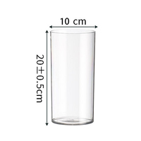 Vase à fleurs en plastique rond transparent en PET, design traditionnel, écologique, pour la décoration de mariage et de la maison