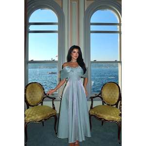 Vestido de Noche Verde Menta Midi con Lentejuelas Brillantes, Estilo Formal A-Line, Corte Imperio, Tallas Grandes, Largo hasta el Suelo para Damas de Honor - Product Image 3