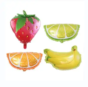 Party Decoration fruit foil balloons strawberry banana watermelon balloons for Party supplies fruit balloons