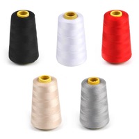 Fil à coudre 100% polyester teint sur mesure par le fabricant, 40/2, marque personnalisée Chine Zhejiang