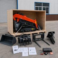 Nouvelle mini-chargeuse compacte conforme aux normes CE EPA, moteur diesel Kubota, pompe hydraulique, chargeuse frontale, engin de terrassement sur roues