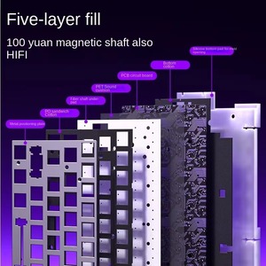Clavier de jeu professionnel Aula Hero68 HE, disposition 60 %, 68 touches, clavier de jeu filaire, clavier à interrupteurs magnétiques avec boîte lumineuse - Product Image 3