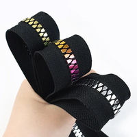 DAWEI Fermeture éclair à glissière ouverte en résine de haute qualité avec curseur autobloquant pour vestes d'uniformes scolaires et vêtements de travail