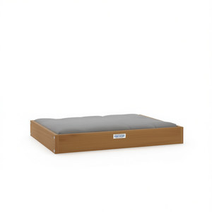 Solid <b>Pine</b> Wood Dog <b>Bed</b> 28.1 X 21.3 X 3.5 In Comfortable Pet <b>Bed</b> Indoor Minimalist Rectangle Style - Product Image 1