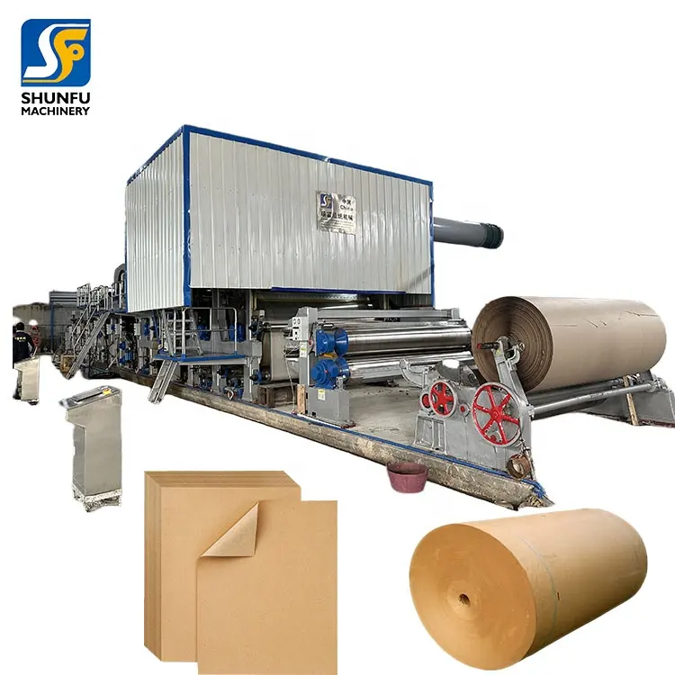 SHUNFU High Strength Kraft Liner Paper Corrugated Paper Fluting Paper Making Machine