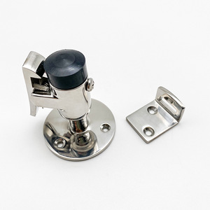 Stainless Steel <b>Door</b> Stop Wall Mount Heavy Duty <b>Spring</b> Loaded Entry <b>Door</b> Holder With Rubber Tip - Product Image 1