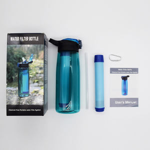 Botella de <span class=keywords><strong>Agua</strong></span> con Filtro Tritan para Exteriores 2026, Ultrafiltración de 3 Etapas, Purificador Portátil Ligero, Logotipo Personalizado para Senderismo y Camping - Product Image 4