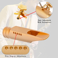 Alto Sax Saxophone Mouthpiece w Cap & Ligatures Brass Metal Alto Eb Sax MTP Mouthpiece 5C/6C/7C/8C