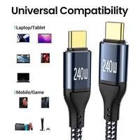 Cable de Carga Rápida USB C a USB C Trenzado Xput 240W PD 48V 5A, Cable de Sincronización de Datos de Alta Velocidad para Computadoras Portátiles USB Tipo C
