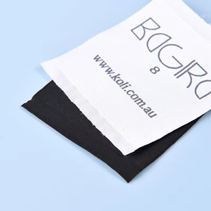 Tùy Chỉnh Dệt Vải Nhãn Cho Quần Áo Hàng May Mặc Logo Colourful Lụa Màn Hình In Mô Hình Vuông Laser Cắt Cạnh Có Thể Giặt - Product Image 5