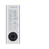 Système de contrôle d'accès WiFi Bluetooth 13,56 MHz RFID avec stockage cloud, application intelligente, affichage LED étanche, clavier métallique biométrique