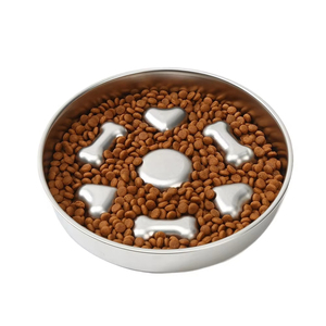 Nuevo Estilo de Comedero Lento para Mascotas de Acero Inoxidable, Tazón de Comida para Perros con Diseño de Rompecabezas, Antiaburrimiento, Antiinflamación, Tazón de Comida Saludable para Perros - Product Image 4