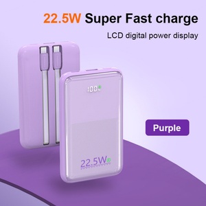 Batterie externe portable ultra-fine 20000mAh 22.5W avec sortie Type C, charge super rapide, affichage numérique LED pour l'extérieur - Product Image 5