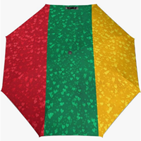 Parapluie pliant entièrement automatique de haute qualité, motif drapeau de Lituanie, série à thème national, performance supérieure globale