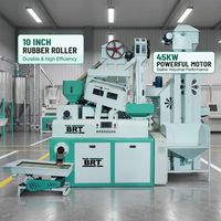 Machine à décortiquer le riz automatique haute efficacité 1200 kg/h avec éliminateur de brinques, blanchisseur et polisseur pour fermes et usines commerciales