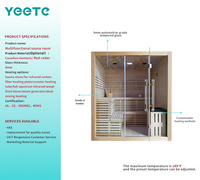 Sauna en bois massif de pruche canadienne YEETE, design ciel étoilé, écologique et sûr, stock en gros, commerce mondial