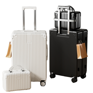 大容量女性用男性用ユニバーサルホイールトロリーケース新しいインターネット有名人レザーパスワードボックス学生のための荷物 - Product Image 1