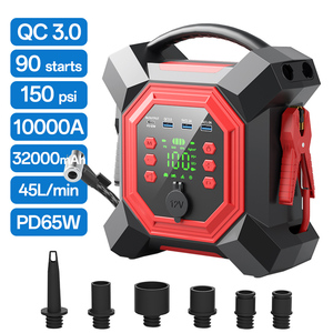 Démarreur de <span class=keywords><strong>Voiture</strong></span> 6-en-1 12V avec Compresseur d'Air pour Gonflage et Dégonflage, Batterie Externe 3000A Courant de Pointe pour Camions et Motos - Product Image 2