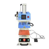 Machine de presse à chaud automatique mini pneumatique à poste unique pour étiquettes de vêtements avec impression par transfert thermique de petite surface