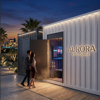 Cabina de Karaoke Modular Móvil Prefabricada en Contenedor con Iluminación LED de Lujo e Insonorización para Bar en Casa/Fiestas/Entretenimiento