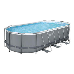 5,49 M X 2,74 M X 1,22 M <span class=keywords><strong>Power</strong></span> <span class=keywords><strong>Steel</strong></span> Juego de <span class=keywords><strong>piscina</strong></span> sobre el suelo <span class=keywords><strong>Piscina</strong></span> <span class=keywords><strong>ovalada</strong></span> familiar para adultos - Product Image 1