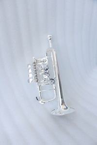 <span class=keywords><strong>Trompeta</strong></span> Profesional Modelo 4 con Válvulas Rotatorias, <span class=keywords><strong>Trompeta</strong></span> China Plateada, Instrumentos Musicales, Trompetas BB/A, <span class=keywords><strong>Trompeta</strong></span> Piccolo - Product Image 5