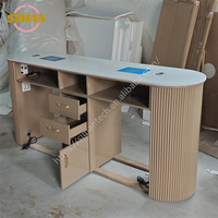 Table à ongles moderne Siman Mobilier de salon de beauté de haute qualité avec ventilateur pour utilisation en atelier