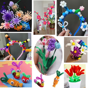 Kit d'artisanat coloré avec nettoyeurs de tuyaux pour enfants, fournitures artistiques à faire soi-même, bandes en peluche pour nourrissons et tout-petits de 0 à 3 ans - Product Image 5
