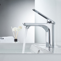 Robinet de lavabo monocommande moderne et contemporain Momali, chromé, pour salle de bain, en laiton et céramique, en promotion