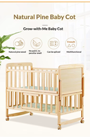 Lit d'éveil multifonctionnel pour bébé et enfant en bambou, lit à bascule pour tout-petit, parc de jeu et bureau pour bébé, nouveau design
