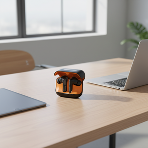 หูฟัง TWS แบบพับได้ พร้อมระบบตัดเสียงรบกวน ANC+ENC หน้าจอแสดงผลดิจิตอล กันน้ำระดับ IPX5 รองรับ Bluetooth 5.3 สำหรับ OEM - Product Image 2