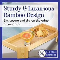 Table de service portable en bambou pour bain à remous et porte-gobelets pour bain à remous - Accessoires