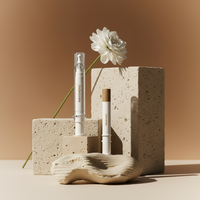 Flacon pompe sans air réutilisable en PETG de 11 ml avec pompe à vide pour cosmétiques, sérum et lotion, sérigraphie