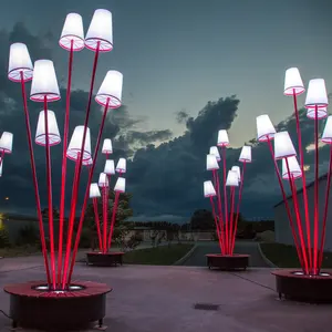 ECOJAS Public Art Installation Event Decorative Landscape Park Light Led Light Bulbs Led Stand Lights