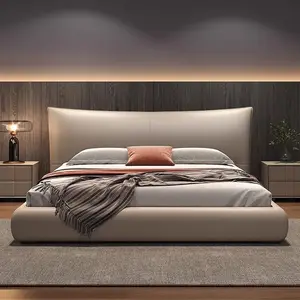 Italian Style Designs Queen King Size Modern Complete Bedroom Bed Sets Furniture With Led Light