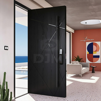 Porte d'entrée pivotante en bois massif pour villa, extérieure, moderne, sécurisée, pour maison privée
