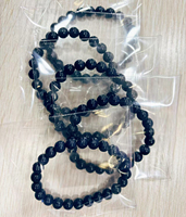 Livraison rapide, perles rondes en pierre naturelle de 8 mm, 10 mm, 12 mm, saphir bleu, bracelet élastique, bijoux en cristal pour femmes