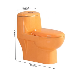 Inodoro de Cerámica de Color Negro, Naranja, Rosa, Amarillo, Azul <span class=keywords><strong>Cielo</strong></span>, Gris y Marrón con Tapa de Inodoro de Cierre Lento - Product Image 6