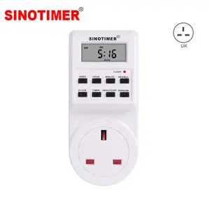 UK Plug Digital Weekly Programmable Electrical Wall Plug-in Power Socket Timer Switch Outlet Time Clock 220V AC