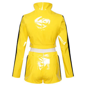 Yellow <strong>Tracksuit</strong> <strong>Bride</strong> Cosplay Costume Short Pants Outfit for Halloween &amp; Stage - Product Image 4