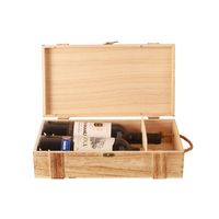 Coffrets à vin en bois de qualité supérieure en gros – Coffret à vin en bois avec poignée en ficelle et double emplacement pour bouteilles