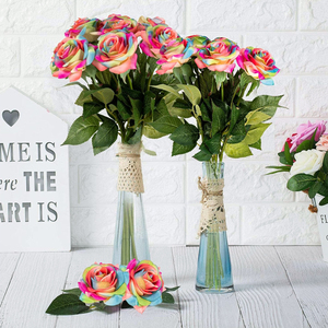 <span class=keywords><strong>Fiori</strong></span> Artificiali 1 Pezzo Rose <span class=keywords><strong>di</strong></span> Seta con Steli Lunghi per Centrotavola Matrimoniali, Composizioni Floreali da Interno, Decorazioni per Feste, Bouquet Fai-da-Te - Product Image 3
