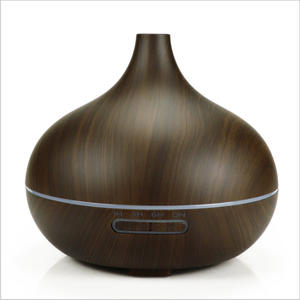 Diffuseur d'arômes JCSY 400 ml, diffuseur d'huiles essentielles ultrasonique à grain de bois avec lumières colorées, pour usage domestique et commercial - Product Image 1