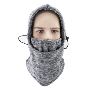 Winter Cycling Face Mask Gray Stripe Windproof Warm Headgear For Outdoor Sports Hiking Skiing Mountaineering Camping Adult - Product Image 1