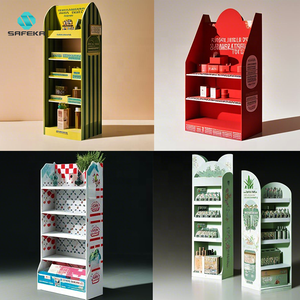 Có thể gập lại xách tay thân thiện với môi bán hàng hiển thị sàn đứng POS in Kệ khuyến mãi cho T-Shirts làm từ các tông - Product Image 4