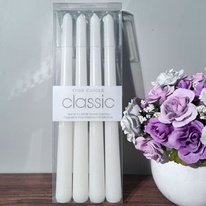 European Classic Red <strong>White</strong> <strong>Taper</strong> <strong>Candles</strong> Handmade Smokeless Unscented DIY Emergency Power Outage Romantic Wedding Christmas Bar - Product Image 2